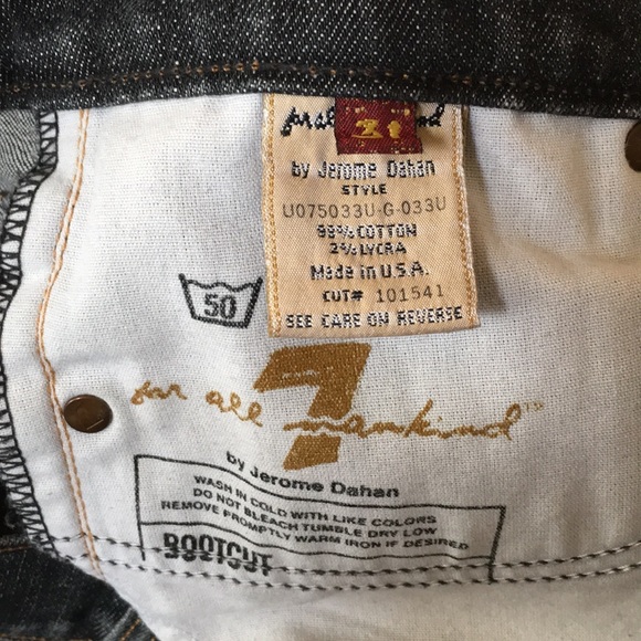 7 For All Mankind Wide Leg Black/gray deni… - Picture 8 of 9